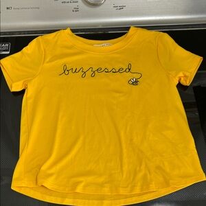 Girls size 4 shirt tee top bumblebee bee honey buzz buzzessed blessed